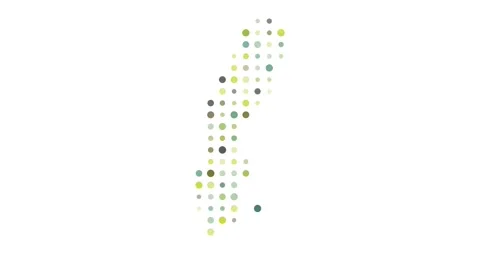 Futuristic Sweden Map With Mesh Dots Stock Footage 311650593
