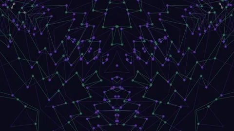 Futuristic Symmetrical Digital Network Connection Animation 動画素材 332039392