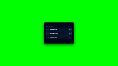 Futuristic System Activation and Synchronization Interface Stock Footage 347033996