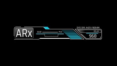 Futuristic System Alert Information Panel With Attention Status Delay Value 스톡 동영상 341520763