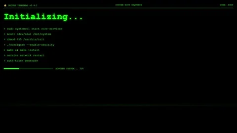 Futuristic System Boot Sequence Animation. Stock-Footage 321888587