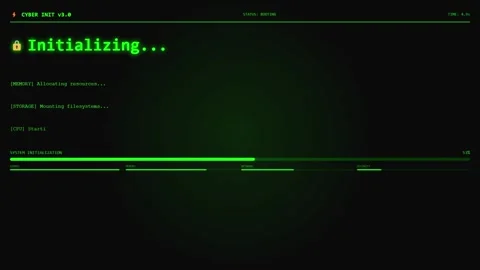 Futuristic System Boot Sequence Animation. Stock-Footage 321888592