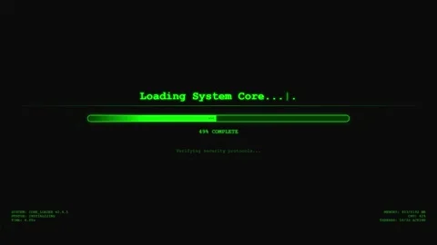 Futuristic System Boot Sequence Animation. Stock-Footage 321888731