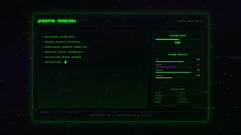 Futuristic System Boot Sequence Animation. Stock-Footage 321888739