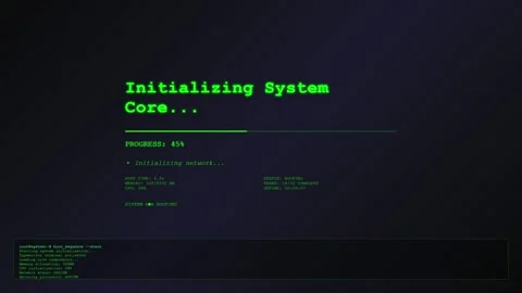 Futuristic System Boot Sequence Animation. Stock-Footage 321888741