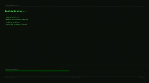 Futuristic System Boot Sequence Animation. Stock-Footage 321888752