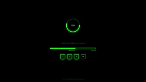 Futuristic System Boot Sequence Animation. Stock Footage 322095669