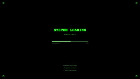 Futuristic System Boot Sequence Animation. Stock Footage 322095677