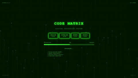 Futuristic System Boot Sequence Animation. Stock Footage 322095775