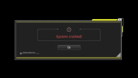 Futuristic System Crashed Message With Critical Computer Error 스톡 동영상 340553572