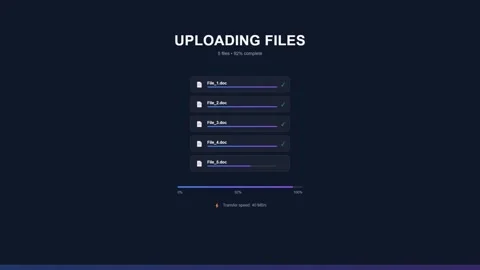 Futuristic System Loading UI Animation | Modern Tech Progress Bar. Stock Footage 321606654