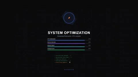 Futuristic System Loading UI Animation | Modern Tech Progress Bar. Stock Footage 321606801