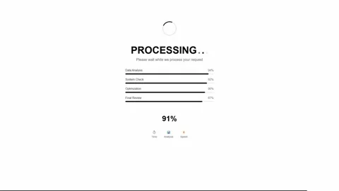 Futuristic System Loading UI Animation | Modern Tech Progress Bar. Stock Footage 321610015