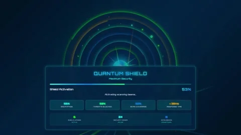 Futuristic System Loading UI Animation Modern Tech Progress Bar. Stock-Footage 321922171