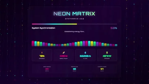 Futuristic System Loading UI Animation Modern Tech Progress Bar. Stock-Footage 321922172