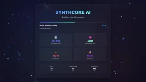 Futuristic System Loading UI Animation Modern Tech Progress Bar. Stock-Footage 321922173