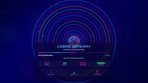 Futuristic System Loading UI Animation Modern Tech Progress Bar. Stock-Footage 321922382