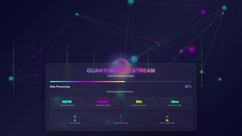 Futuristic System Loading UI Animation Modern Tech Progress Bar. Stock-Footage 321922577