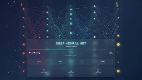 Futuristic System Loading UI Animation Modern Tech Progress Bar. Stock-Footage 321922613