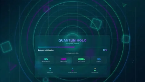 Futuristic System Loading UI Animation Modern Tech Progress Bar. Stock-Footage 321922615