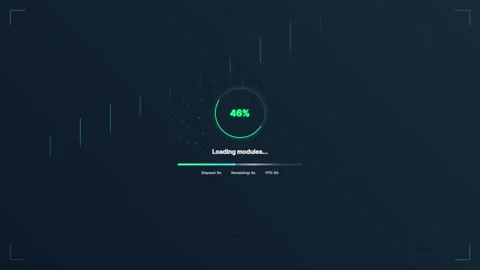 Futuristic System Loading UI Animation Modern Tech Progress Bar. Stock-Footage 322091355
