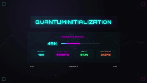 Futuristic System Loading UI Animation Modern Tech Progress Bar. Stock-Footage 322091396