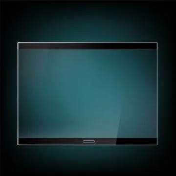 Futuristic tablet with glass screen Stock Illustration