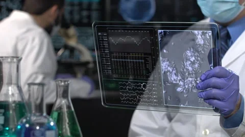 Futuristic Tablet In The Lab 動画素材 200739630