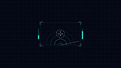 Futuristic Tactical Weapon HUD Interface Digital Overlay Stock Footage 345464747