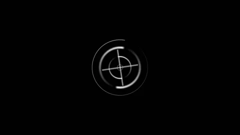Futuristic Target HUD Graphics Animation Vídeos de archivo 347007368