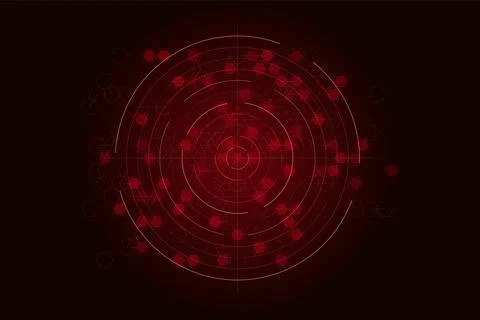Futuristic target radar interface background for digital security and trackin Stockillustratie