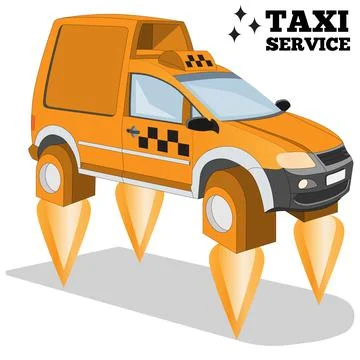 Futuristic taxi. Stock Illustration