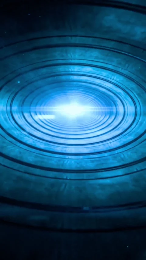 Futuristic tech background. Blue concentric Видео 339903606
