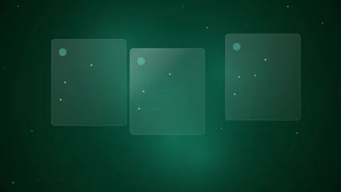 Futuristic tech background: Glowing abstract green data network display overl Stock Footage 346005245