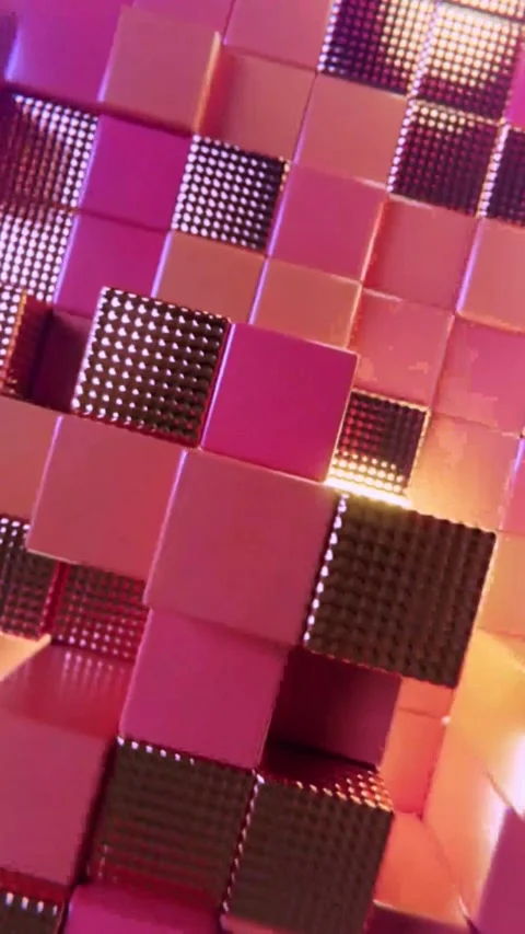 Futuristic tech background. Glowing pink Stock Footage 339903605