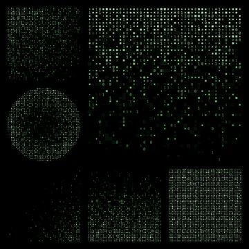 Futuristic tech background. Green color theme backgrounds. Gradiented geome.. Stock Illustration