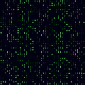 Futuristic tech background. Green sparse binary background. Medium sized se.. Stock Illustration