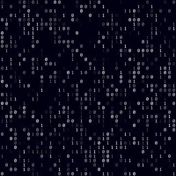 Futuristic tech background. White sparse binary background. Medium sized se.. Stockillustratie