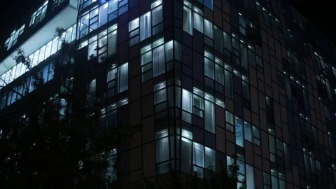 Futuristic Tech Building Dynamic Lightin... | Stock Video | Pond5