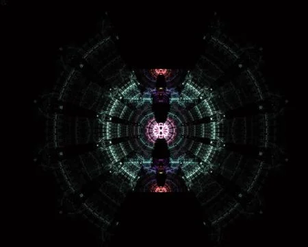 Futuristic tech circle with various technological. Technology digital backgro Illustrazione stock