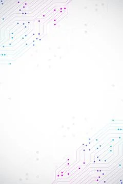 Futuristic Tech Circuit Board Background Stock Illustration