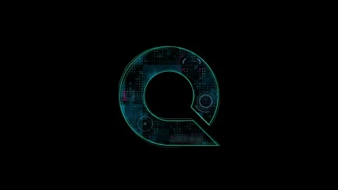 Futuristic Tech Circuit Design with Digital Elements on Dark Background Stock Footage 341917904