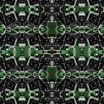 Futuristic Tech Geometric Pattern Stock Illustration