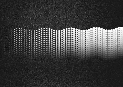Futuristic tech grey white halftones dotted lines abstract background Stock Illustration