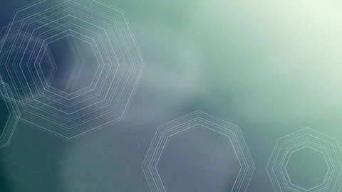 Futuristic tech hexagon network pattern in blue and green creates a calm, m.. 스톡 일러스트