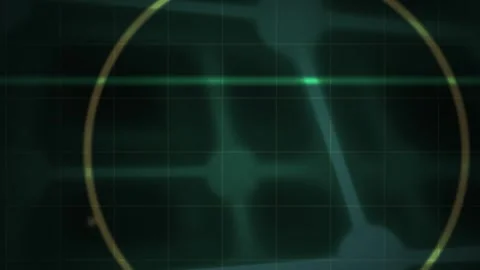 Futuristic Tech Hud Interface with Glowing Golden Circle and Digital Light .. Stock Footage 343699170
