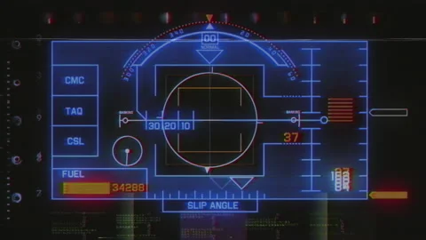 Futuristic tech hud ui aircraft display Vidéo 171889446