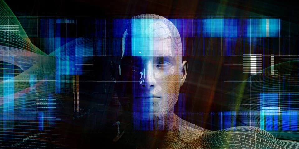 Futuristic Tech Innovations Highlighted in Digital Technology Backgrounds Illustrazione stock
