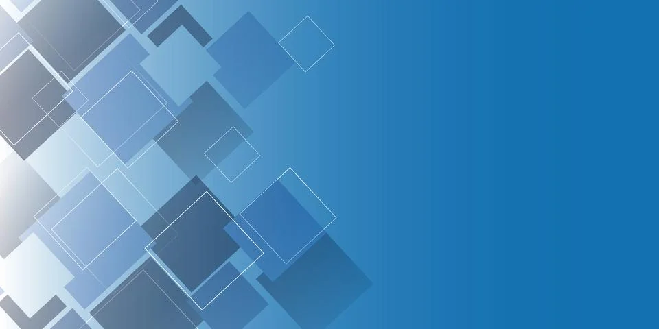 Futuristic tech inspired wide scale vector illustration featuring overlappi.. Stock Illustration