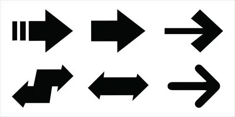 Futuristic Tech Navigation Arrows Pack Illustrazione stock